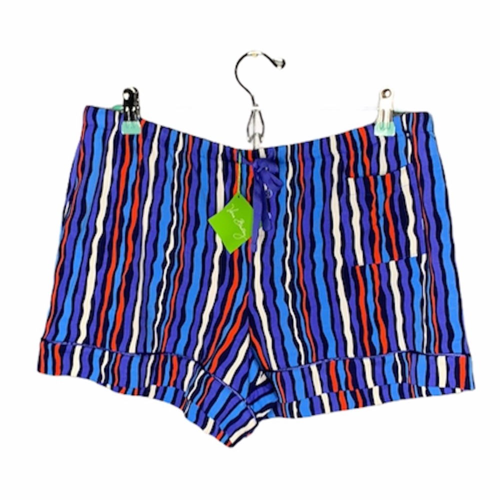 Vera Bradley pajama short cobalt stripe M 8-10